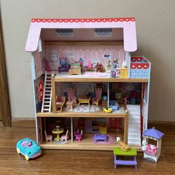 KidKraft Cottage Dollhouse- For 5” Dolls - Including All Accessories Shown