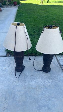 Two brown lamps