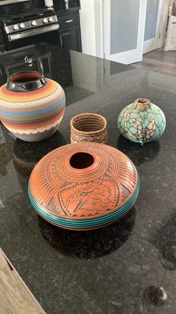 Navajo pottery and basket