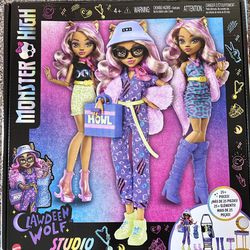 Monster High Clawdeen Wolf Doll & Studio 25 Pieces! NEW!