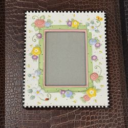 Vintage 1999 Michel & Co. Hand-Painted Ceramic Picture Frame • ME Ink