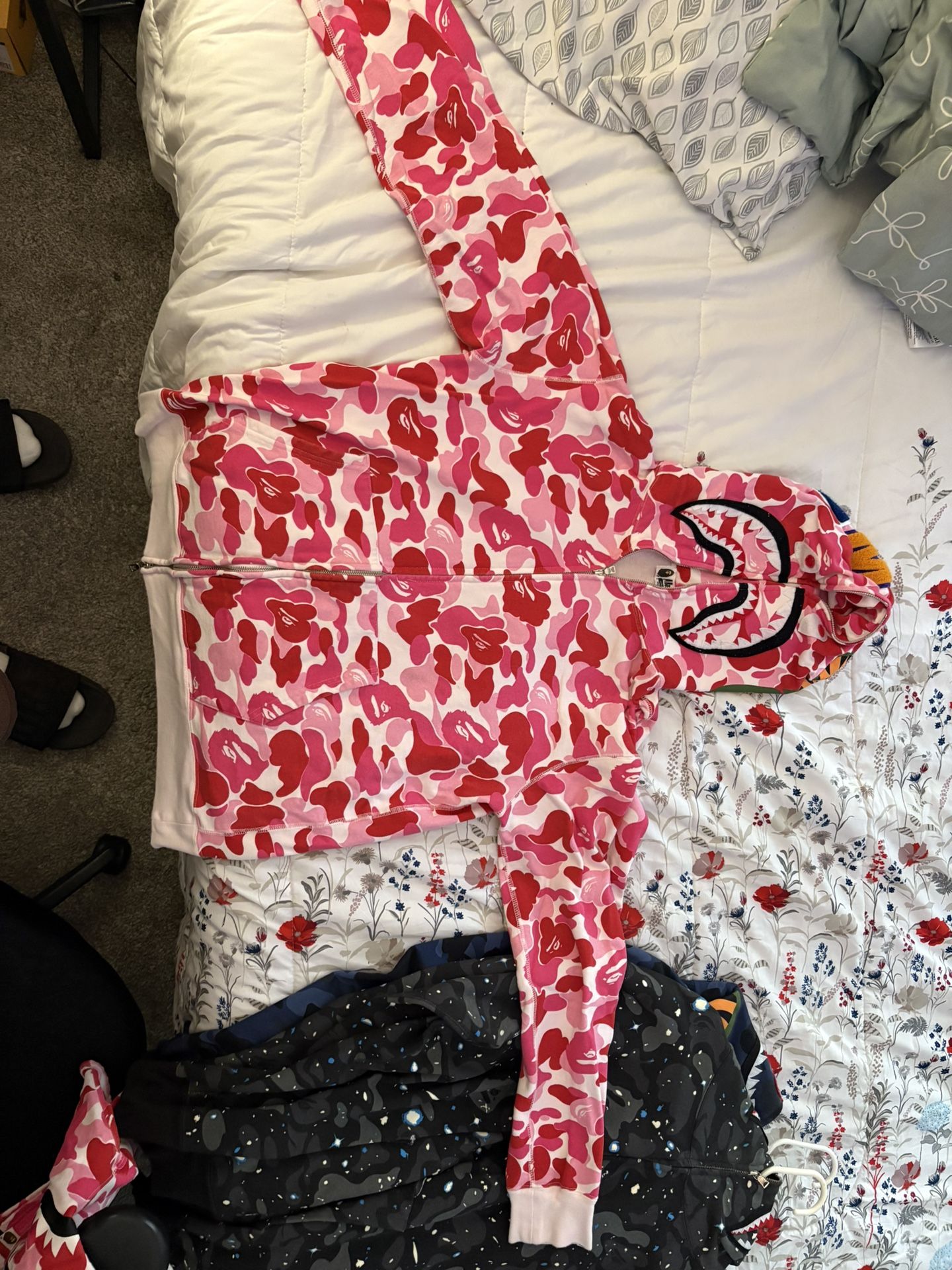 Pink Bape Zip Up Hoodie