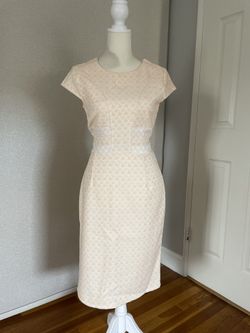 LEFANCY Peach Sheath Dress Size S