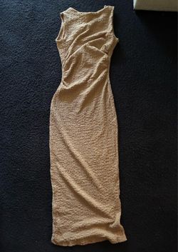 Tan fitted long dress
