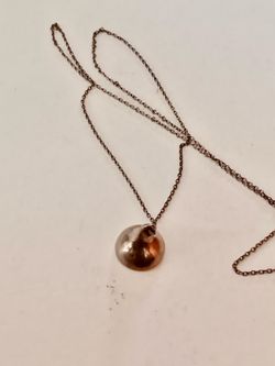 Vintage Jewelry.  Classic  Hershey Kiss sterling Necklace. 24 inch chain.