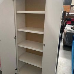 Tall White Closet With Shelves 