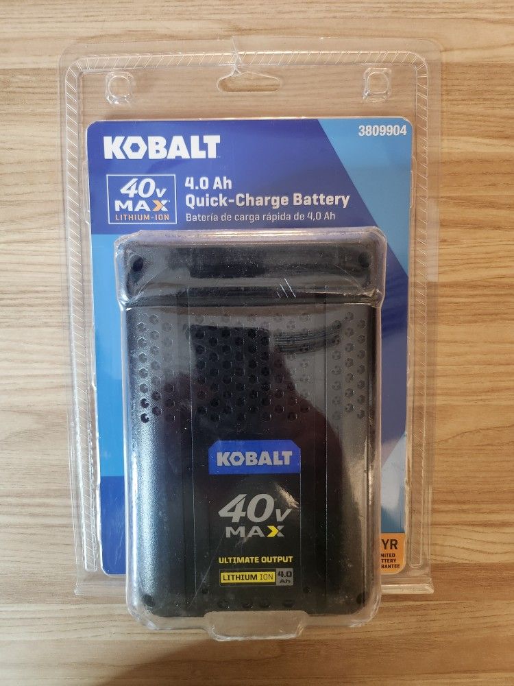 Kobalt 40V MAX 4.0Ah Lithium-ion Battery -BRAND NEW