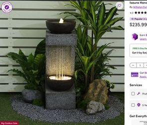 Indoor/Outdoor Water Fountain..In Box..Never Used