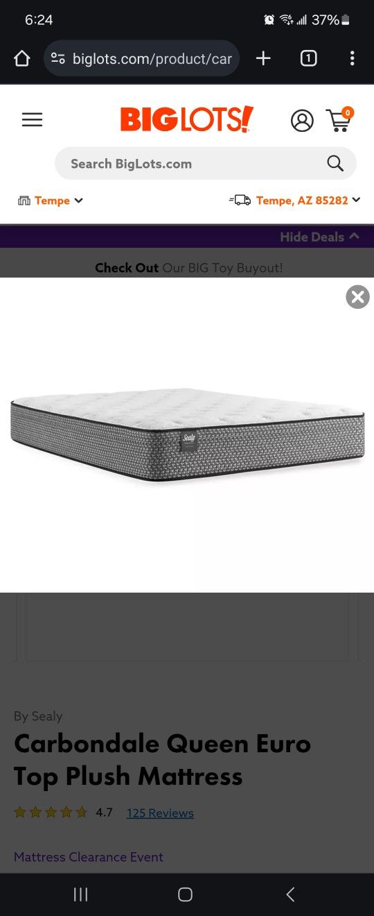 Sealy Queen Mattress  and Box Spring