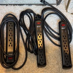 8 ft. 6-Outlet Surge Protector with 45 Degree Flat Angle Plug, Black