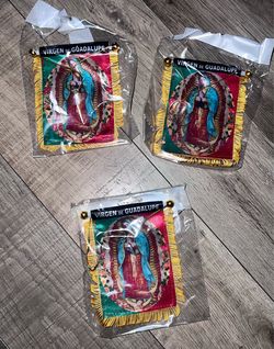 Virgin de Guadalupe mini car banner