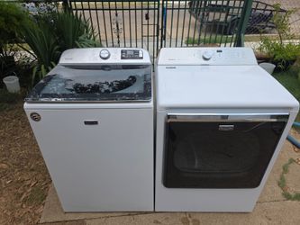 Maytag xl washer and dryer electric matching set commercial technology