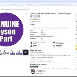 Brand New Dyson Replacement Part