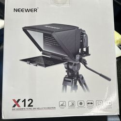 12 Aluminum Teleprompter with Remote Control & Carry Case, Compatible with iPad, i