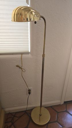 Brass Pharmacy‑Style Floor Lamp – Adjustable Height & Swivel Shade