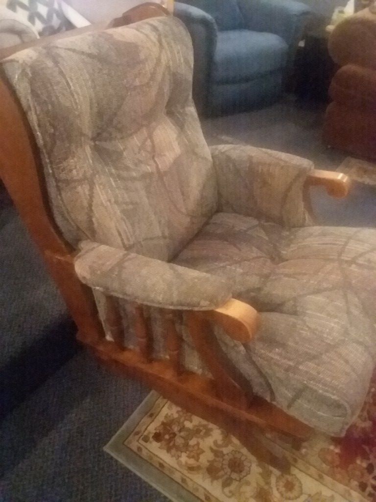 Rocking Chair Newly Redone. Real wood