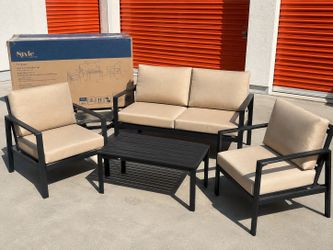 Style Selections Cave Hill 4-Piece Outdoor Patio Conversation Set – New in Box