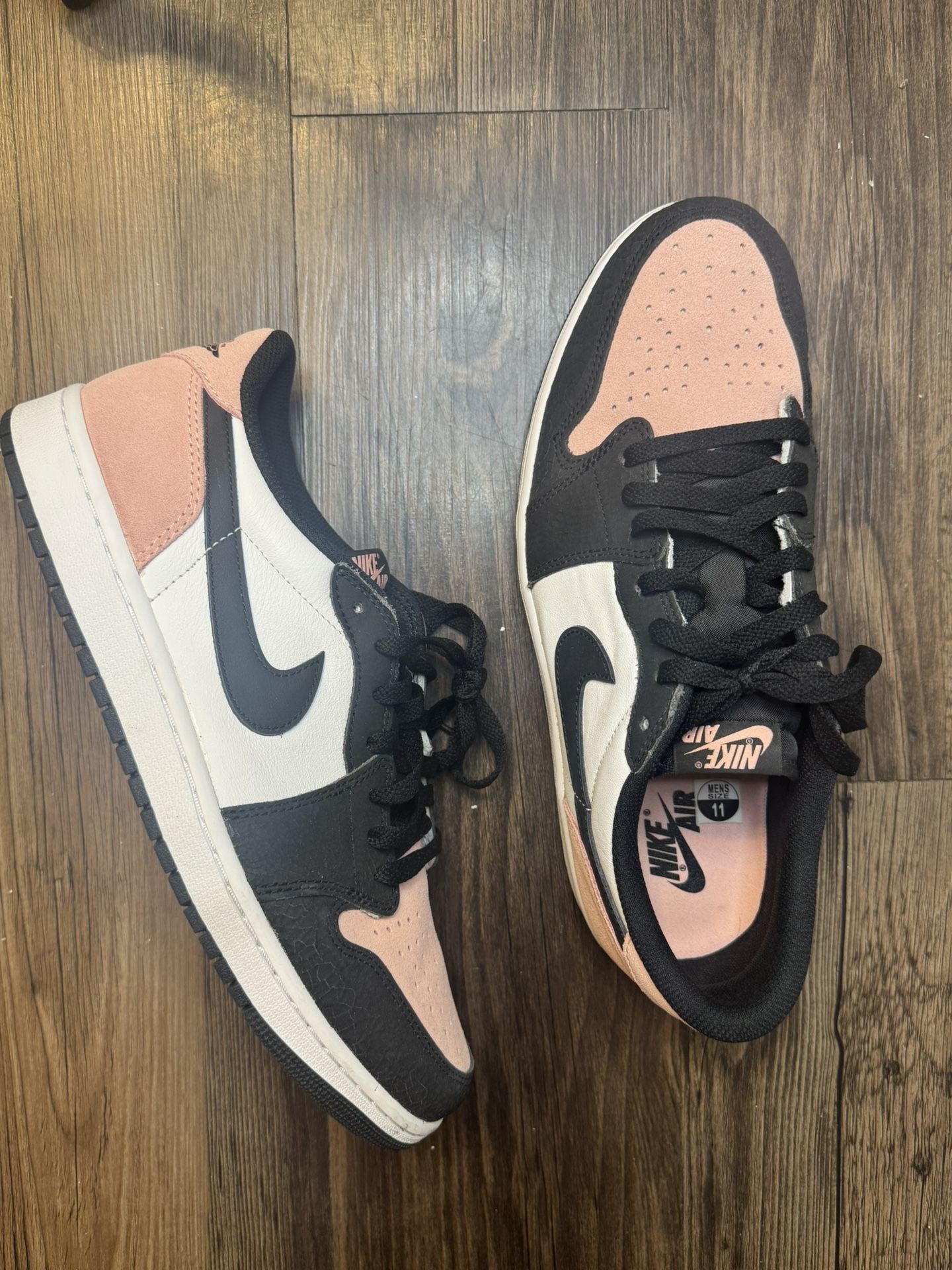 Air Jordan 1 Lows Bleached Coral Mens Size 11
