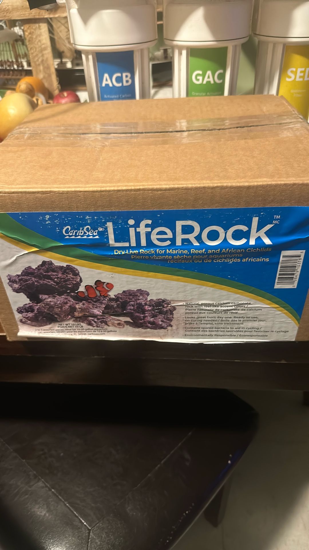 Reef saltwater aquarium, fish tank rock