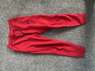 Nike Tech Fleece Pants – Red “Lobster”, Size Small