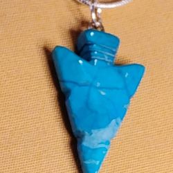 DO YOU ENJOY THE OCEAN, SEA LIFE?PRETTY DEEP BLUE SODALITE ARROW. 16 IN OLD/925