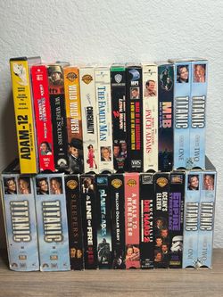 Vintage VHS & DVD Movie Lot - 45 Titles Total | Titanic, Star Wars, Batman, Disney, Adam-12 & More