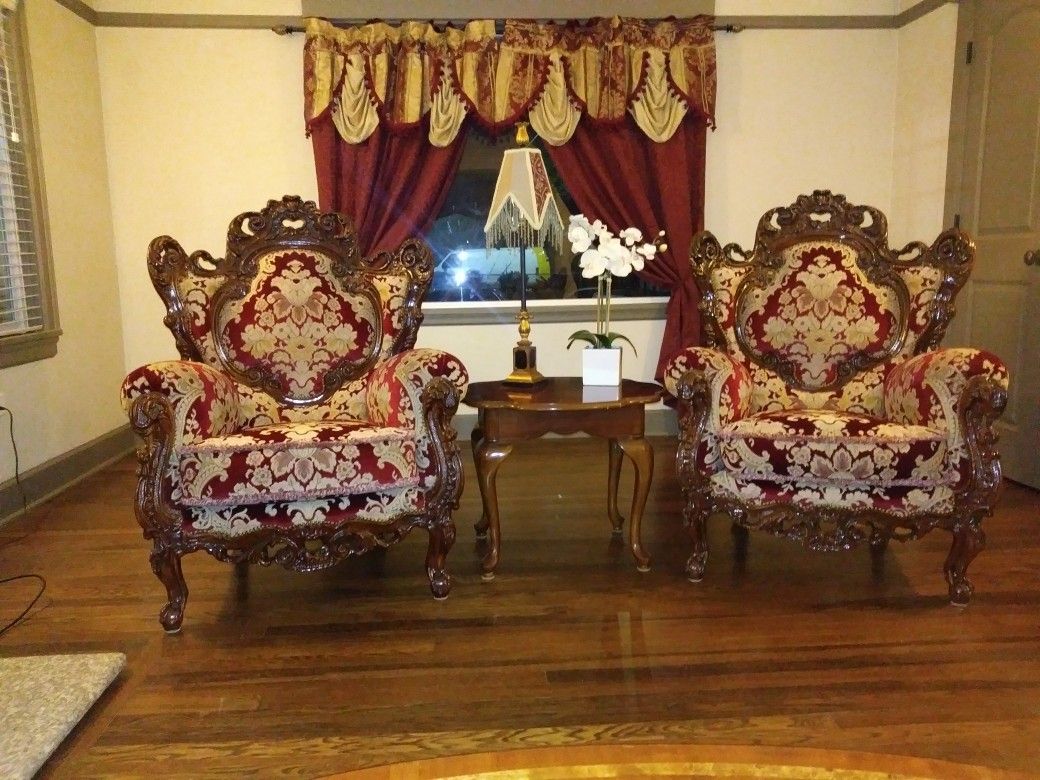 victorian sofa and chairs