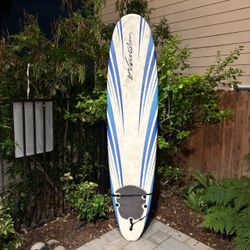 8’ Wavestorm / Gerry Lopez Beginner Surfboard w/ fins and leash