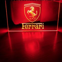 FERRARI LED NEON RED LIGHT SIGN 8x12