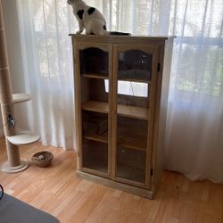 Bookcase With Glass Doors And Inside Light