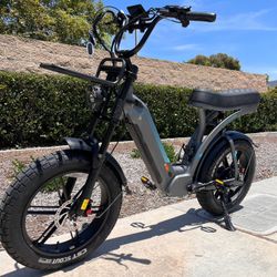 ✅ New- 1000W Motor Powerful Step Through Electric Ebike, 20ah, 30mph, Front Rack, USB