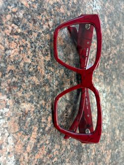 Prada Etruscan marble red clean lens frames