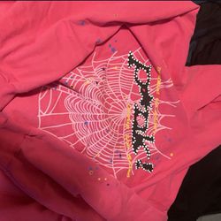 pink Sp5der hoodie XL