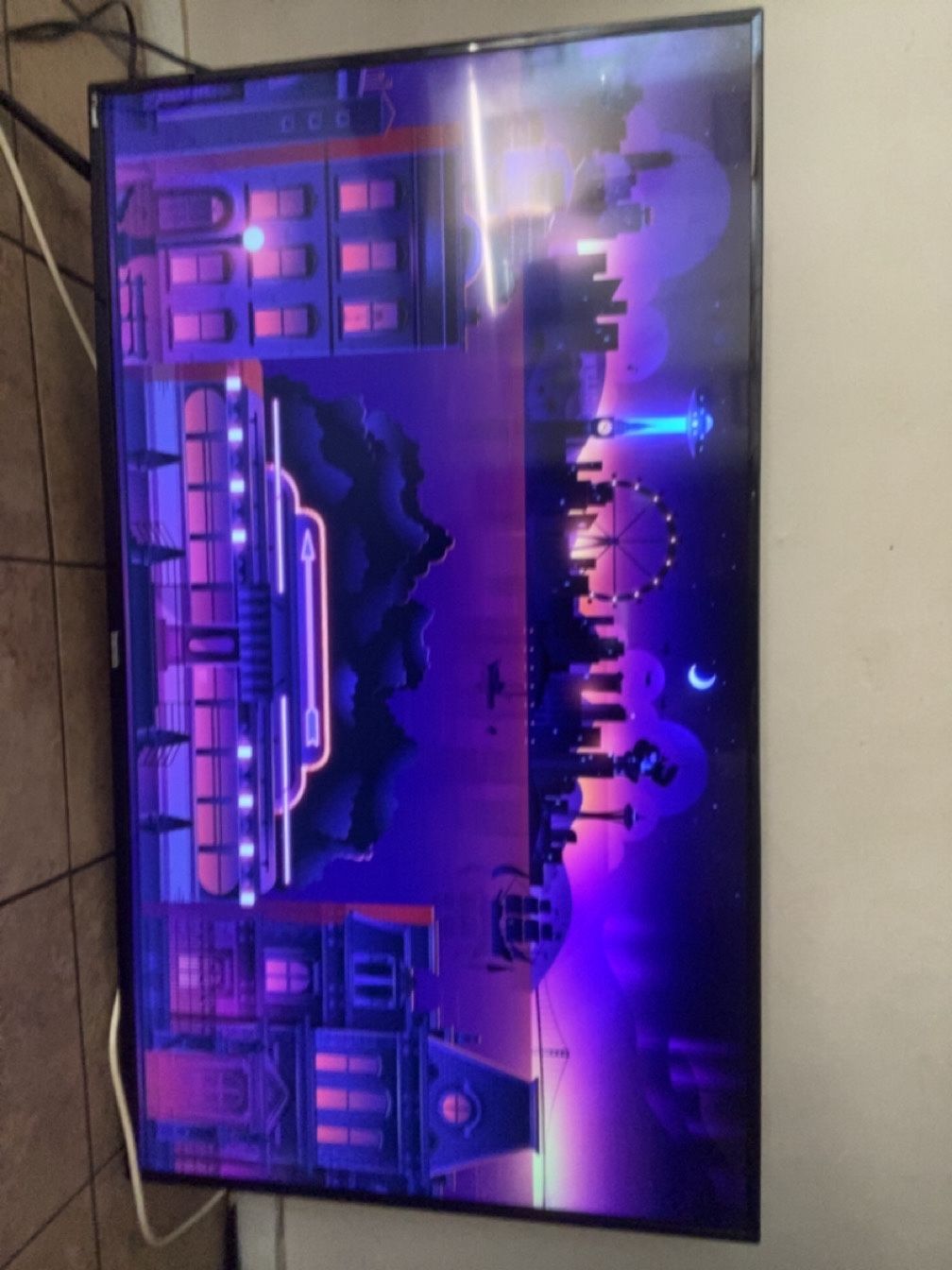 50in Black Element Roku Flat Screen Tv