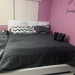 King Size Bed Frame And Dresser With Mirror