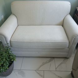Beige Sofa Bed/Loveseat