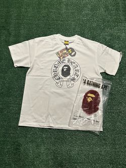 Bape x chrome hearts collab  color whit size L