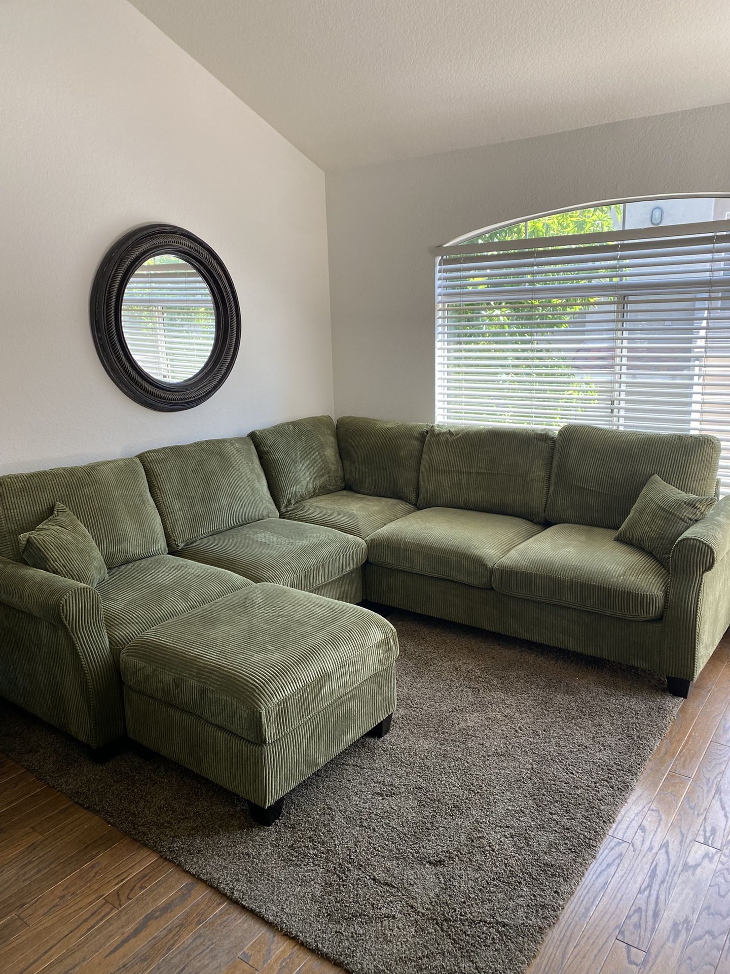 Cozy Corduroy Sectional Couch 