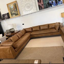 Arhaus Laguna Leather Sectional 