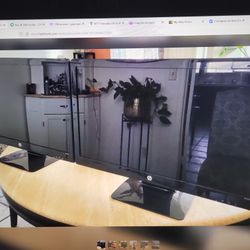 HP Dual 27" Ultraslim Full HD Monitors HDMI 2711x 