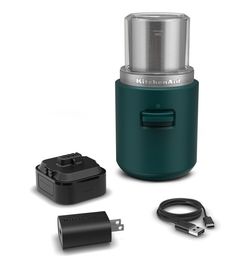 KitchenAid Go Cordless Blade Grinder battery included Coffee Bean & Spice Grinder Dark Green Retails $121