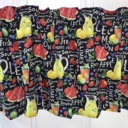 Watermelon Lemonaide valance curtain 42x12