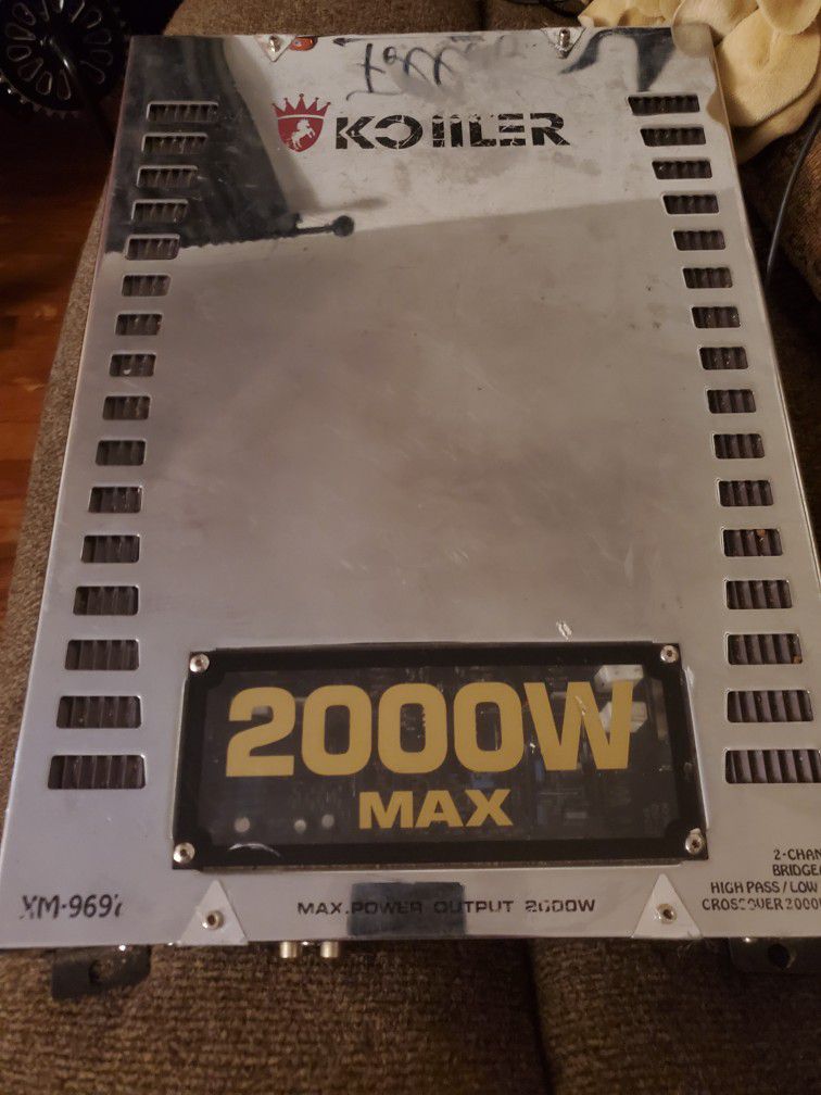 K 2000W MAX 2-Channel Car Amplifier