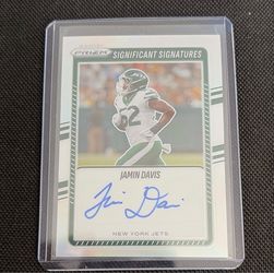 Panini 2025 Prizm Significant Signatures Insert SSI-JDS Jamin Davis Jets Auto