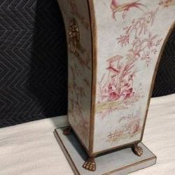 Umbrella Stand Floor Vase Sarreid Clawfoot Lion Head Chinese Scene