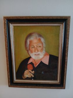 George  Momb Oil Painting Pianist Palm Springs 