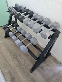 362lbs Dumbbell Set with Storage Rack