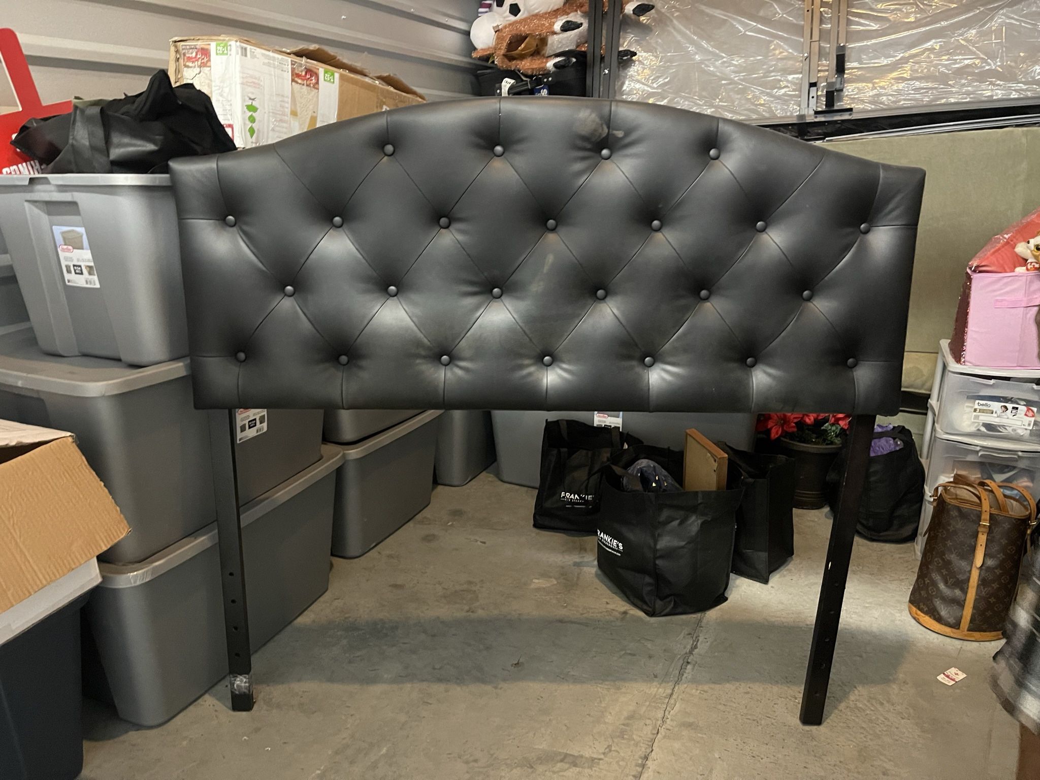 Full Size Headboard, Microwave, Bar Stools,
