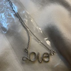 Silver Love Pendant Necklace – Made in Korea