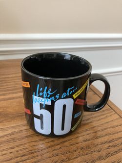 “Life Begins at 50” Coffee Mug